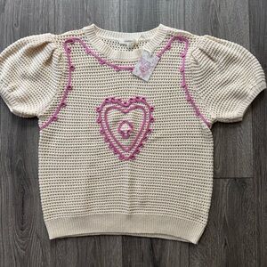 Lavalon Pink Heart Sweater